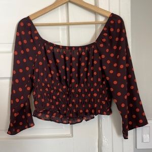 Polka dot crop top